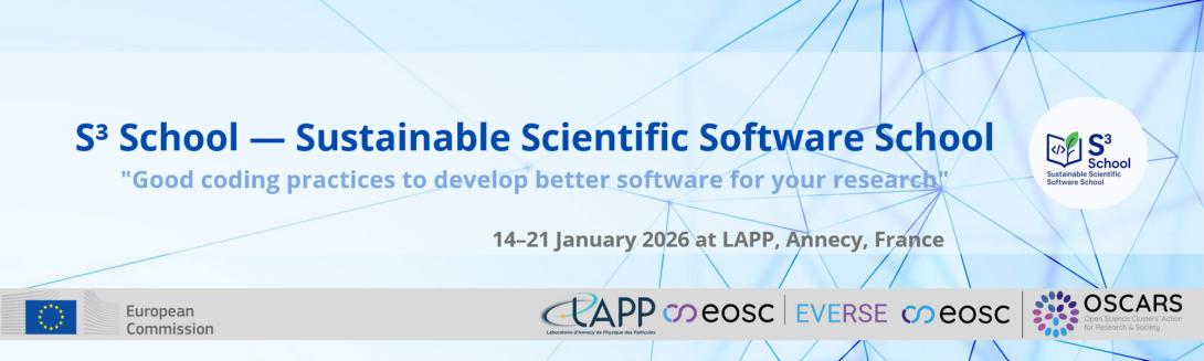 S³ School — Sustainable Scientific Software School 